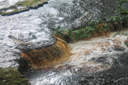 Brown water from the peaty hills